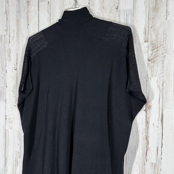 Ann Taylor LOFT Black Dolman Sleeve Sequined Open Front Cardigan Sweater XS - Picture 6 of 8